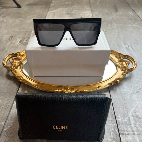 CELINE 60MM Flat-Top Square Sunglasses in Black - Picture 6 of 15